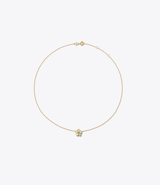 tory burch kira flower pendant
