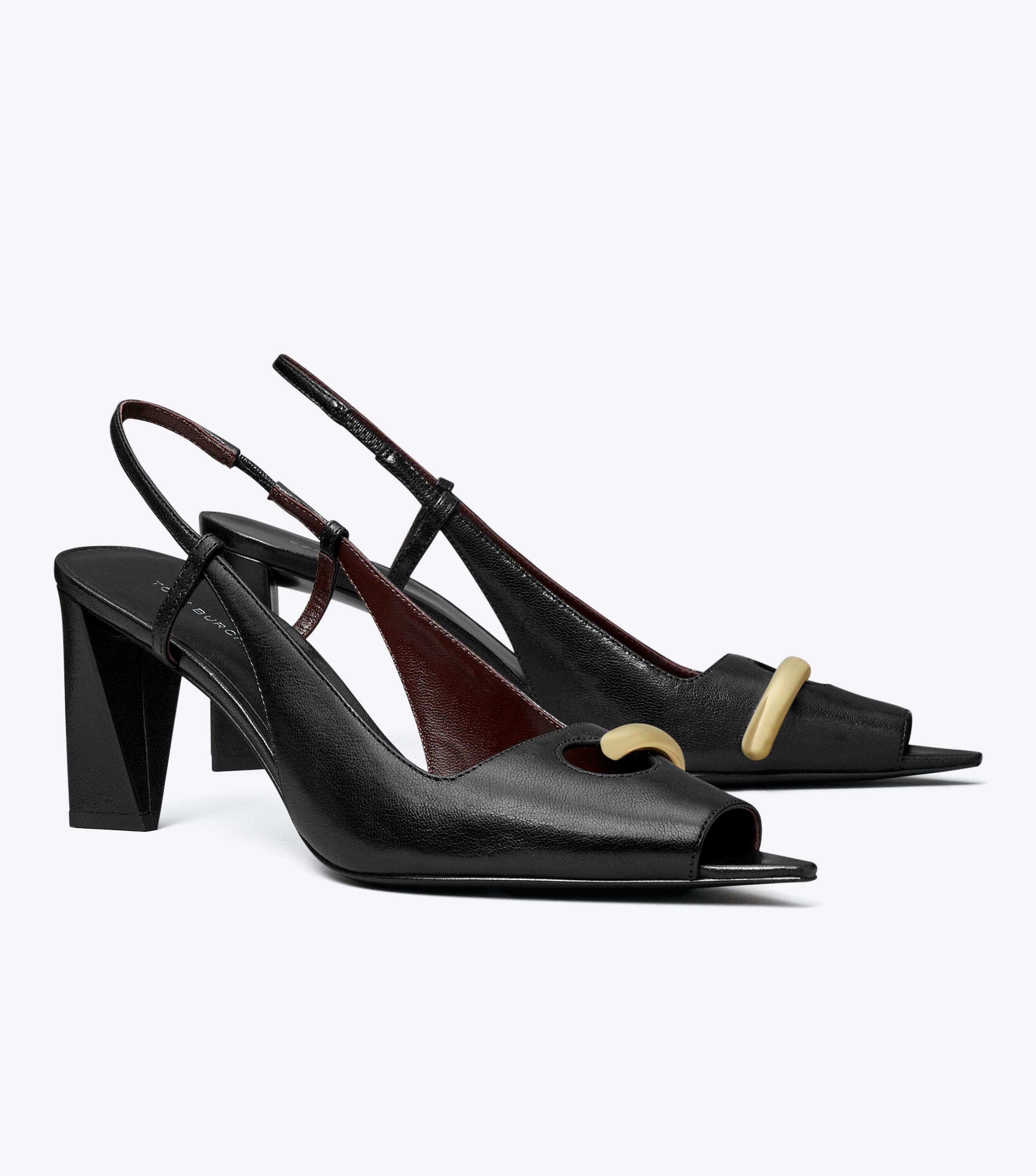 Tory Burch Pierced Peep-Toe Slingback | Tory Burch UAE