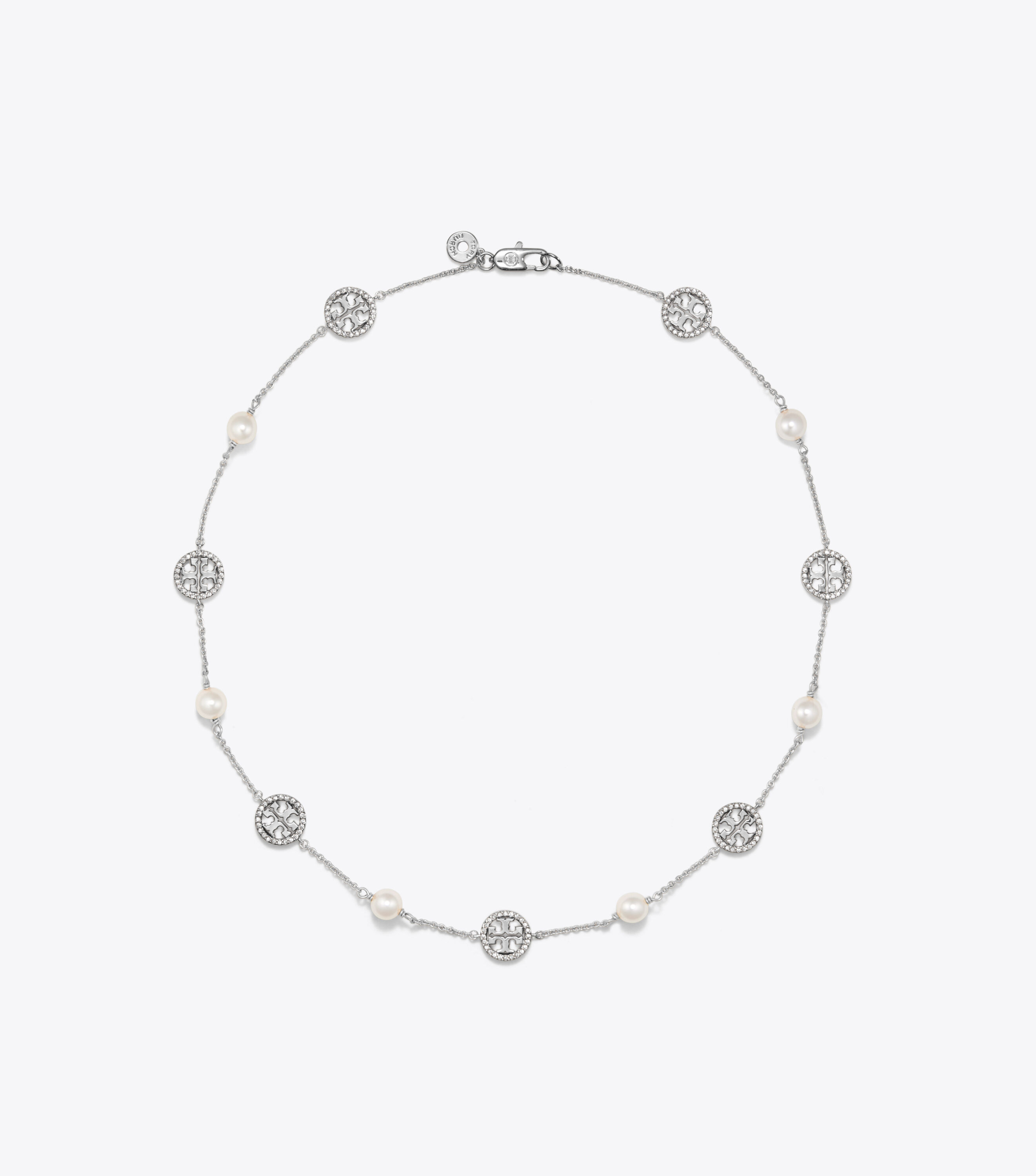 Tory burch crystal pearl logo bracelet deals