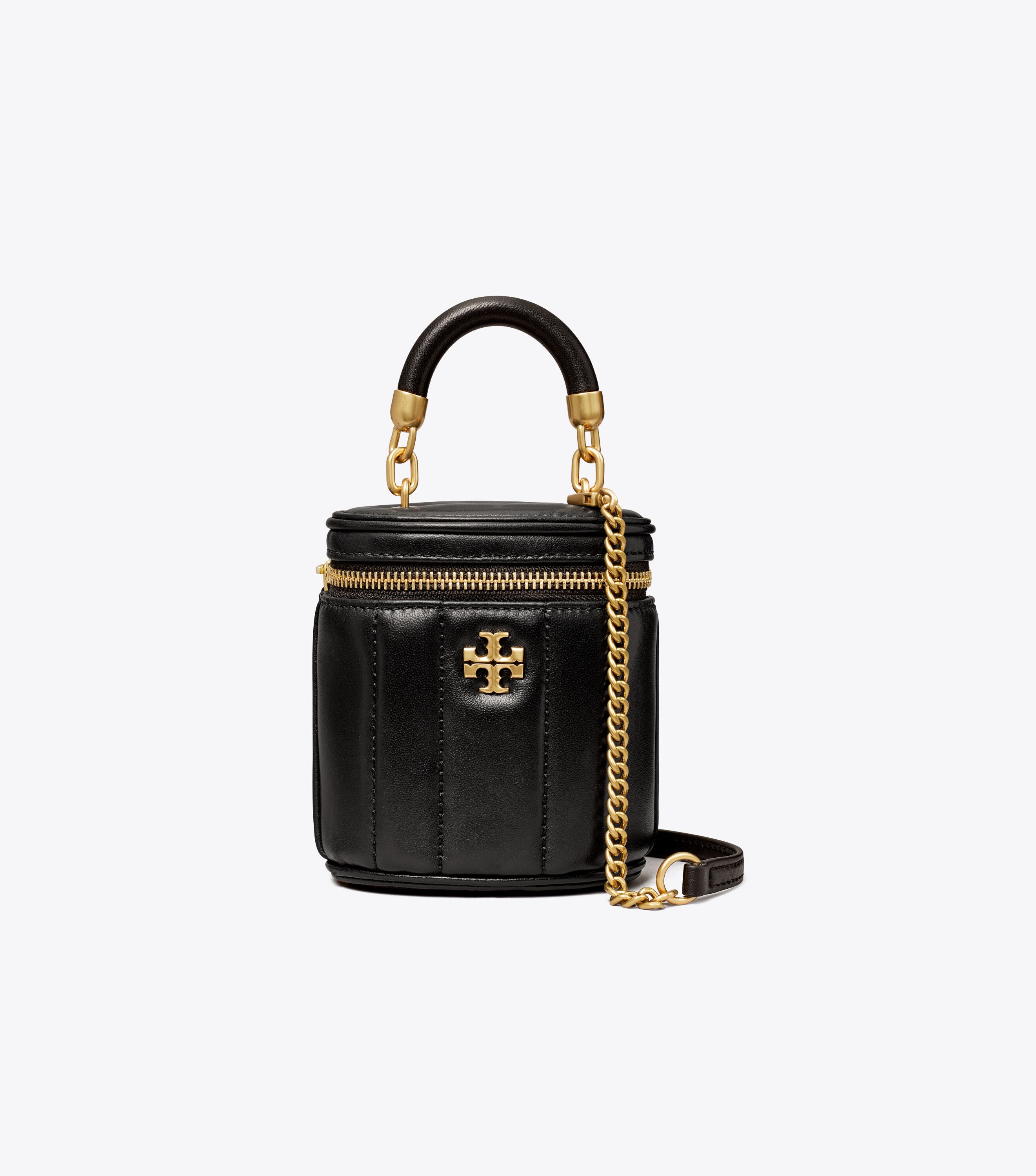 バッグ TORY BURCH Kira Chevron Mini BAG Vanity Mini Kira Vanity Case, Black | Tory Burch UAE