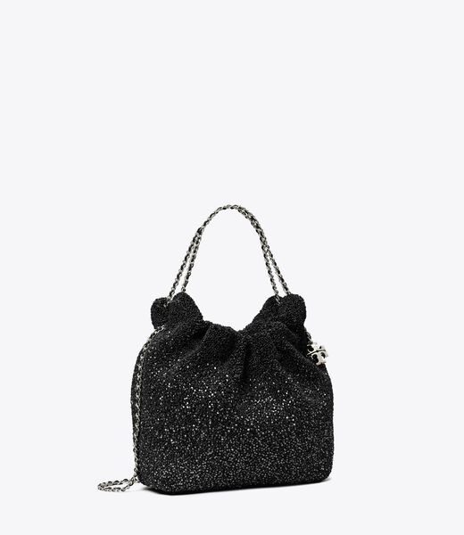 tory burch tb x bonbon mini fleming embellished hobo bag