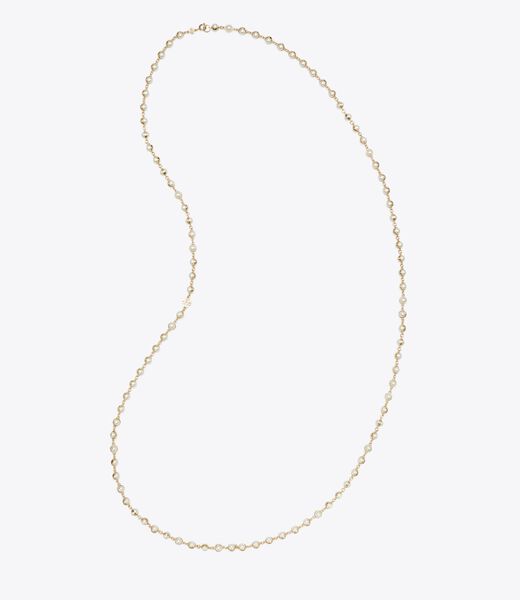 tory burch long pearl necklace