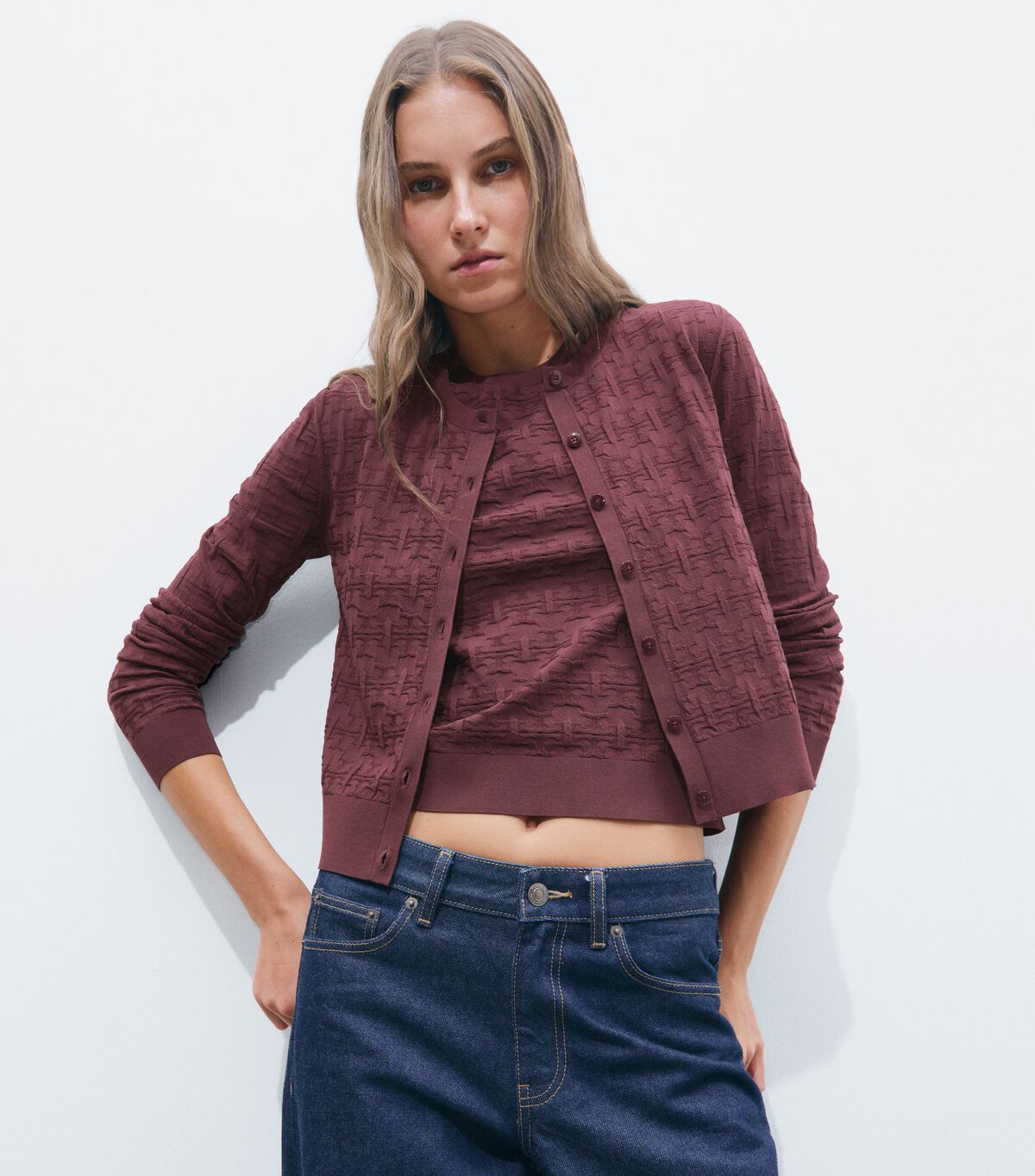 T Monogram Jacquard Cardigan tory burch t monogram jacquard cardigan