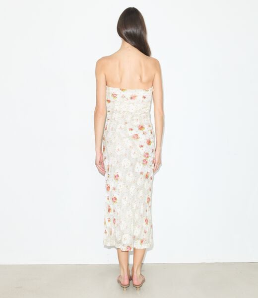 Strapless Cotton Jacquard Dress tory burch strapless cotton jacquard dress