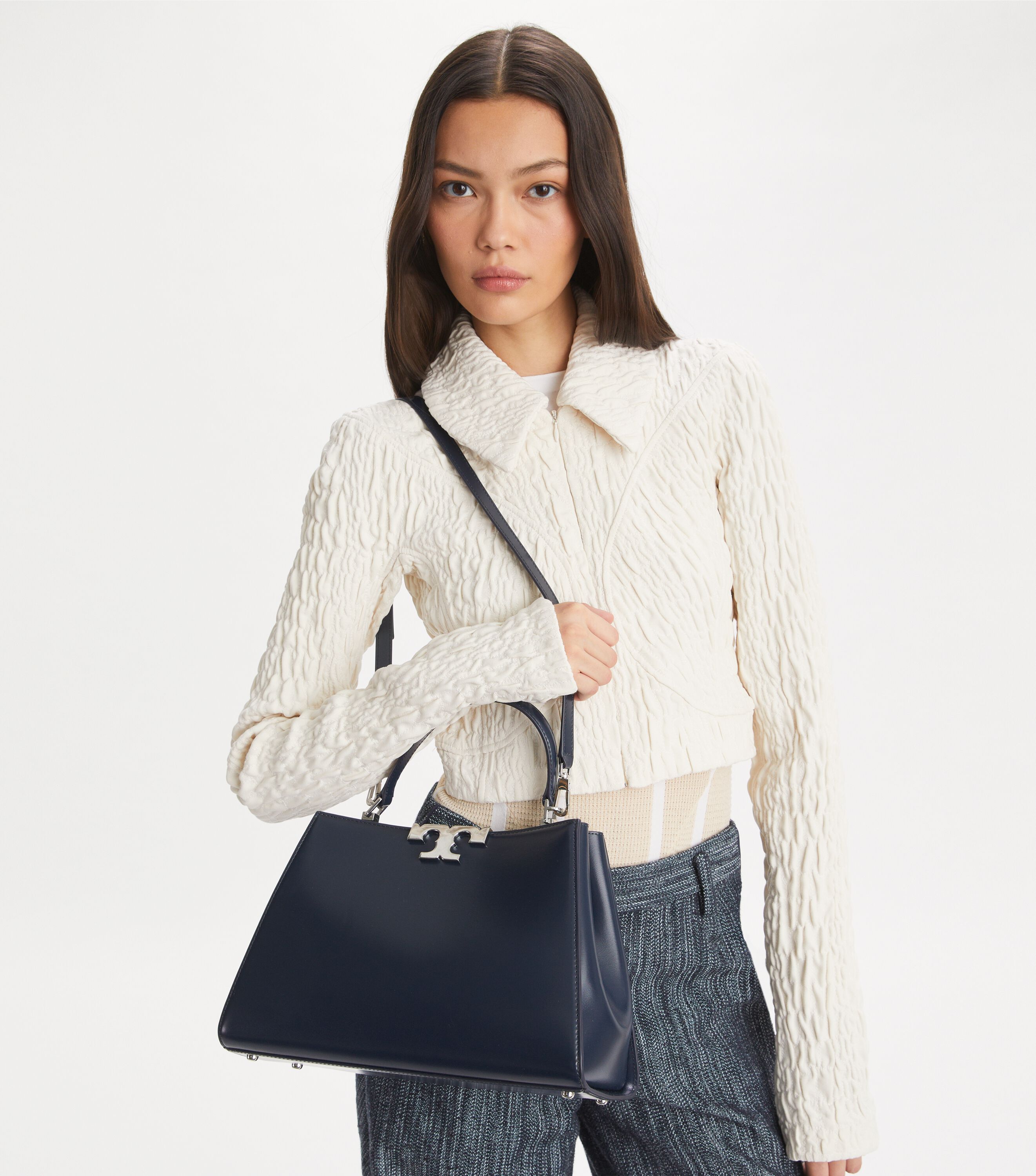 Eleanor Satchel, New Navy | Tory Burch UAE