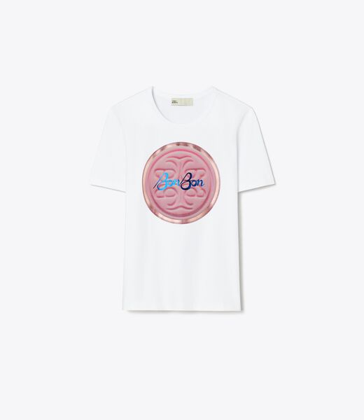 tory burch tb x bonbon candy logo t shirt