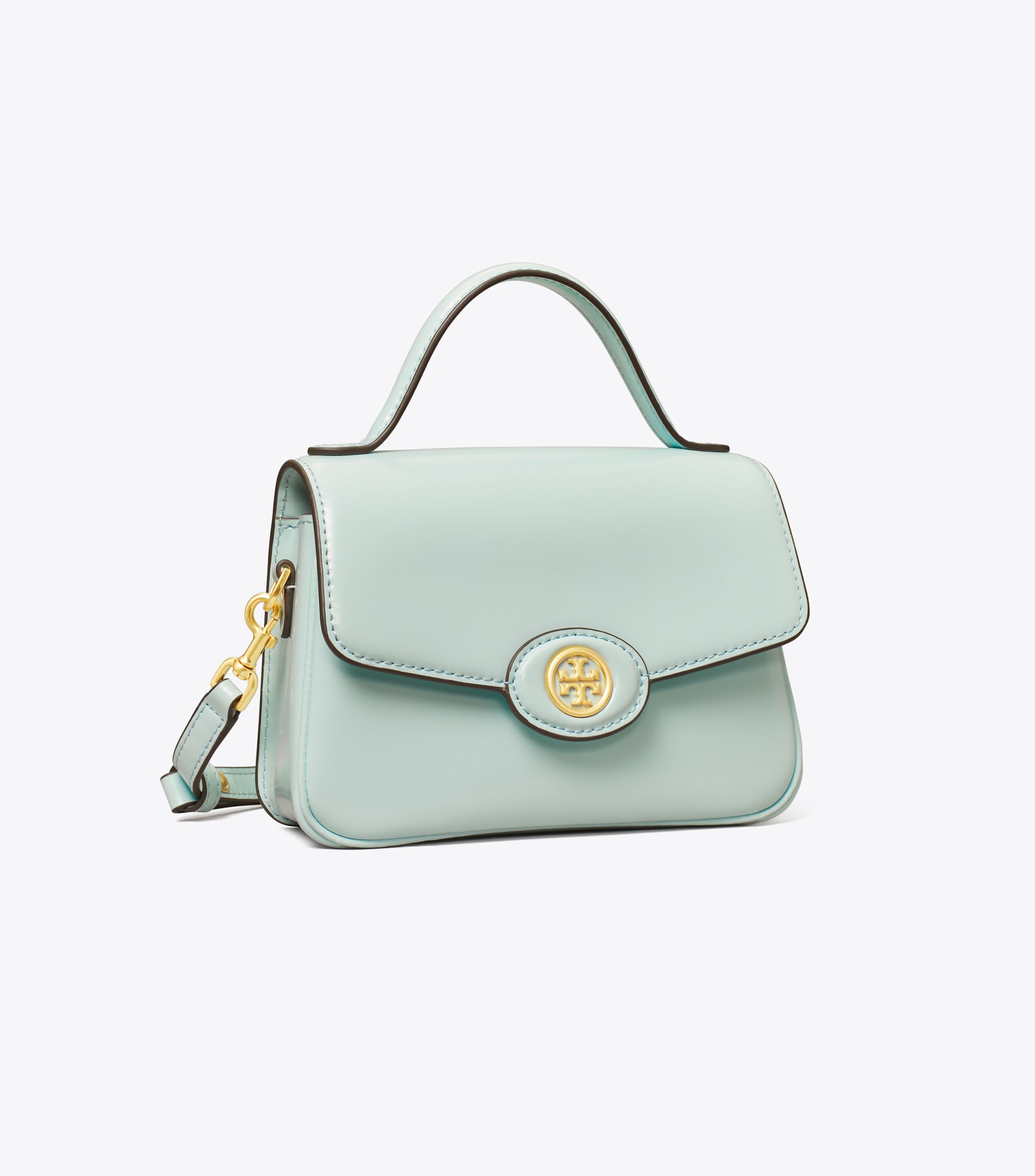 Tory burch robinson deals small top handle satchel
