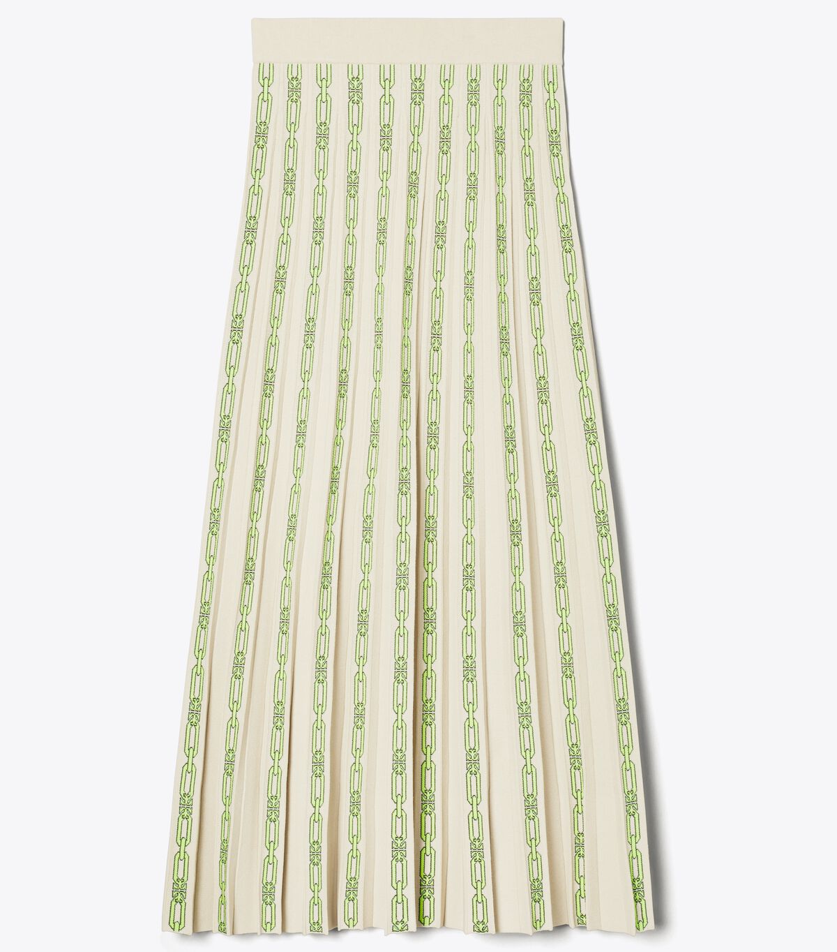 tory burch pleated jacquard tech knit skirt