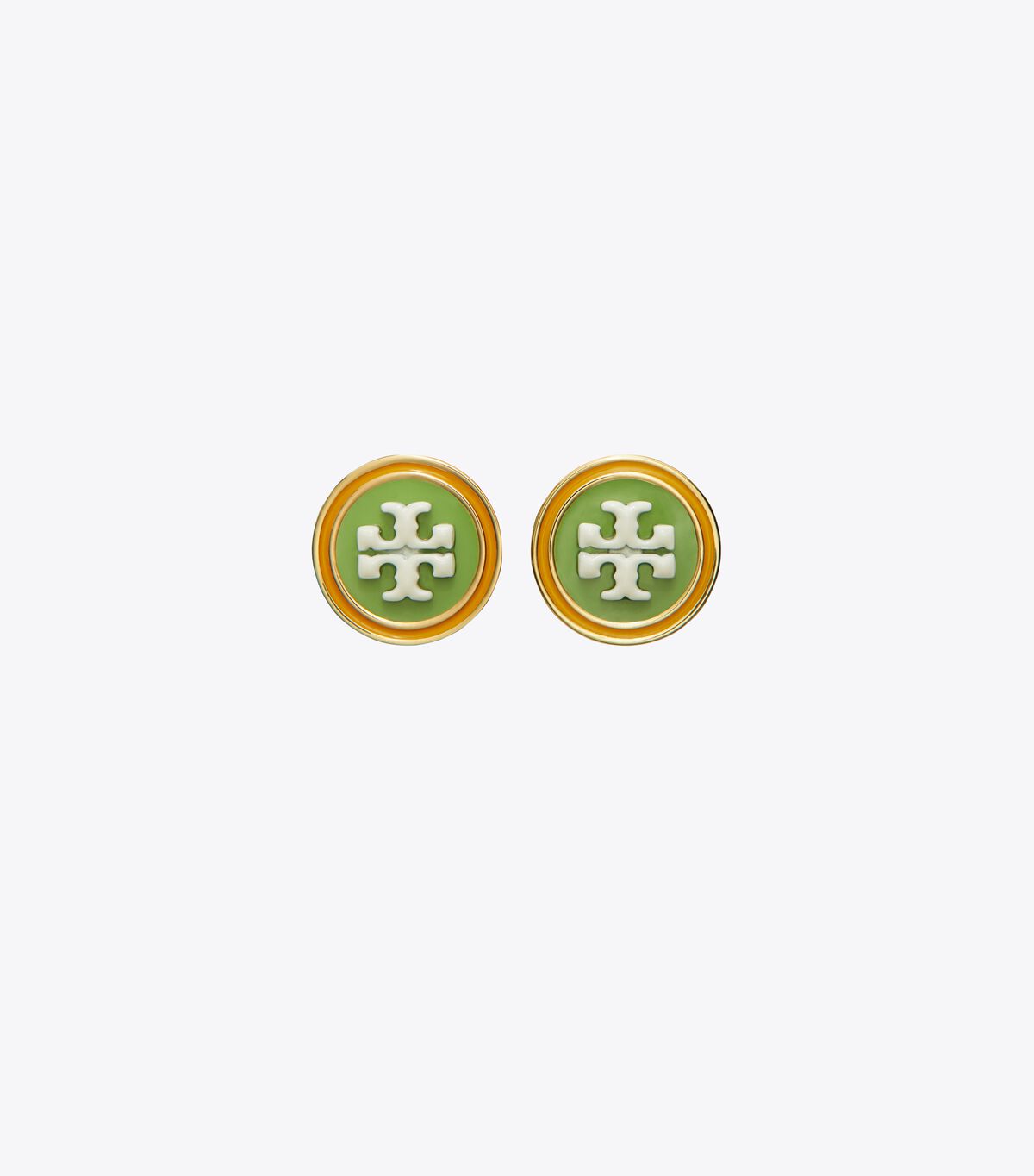 Kira Enamel Circle-Stud Earring