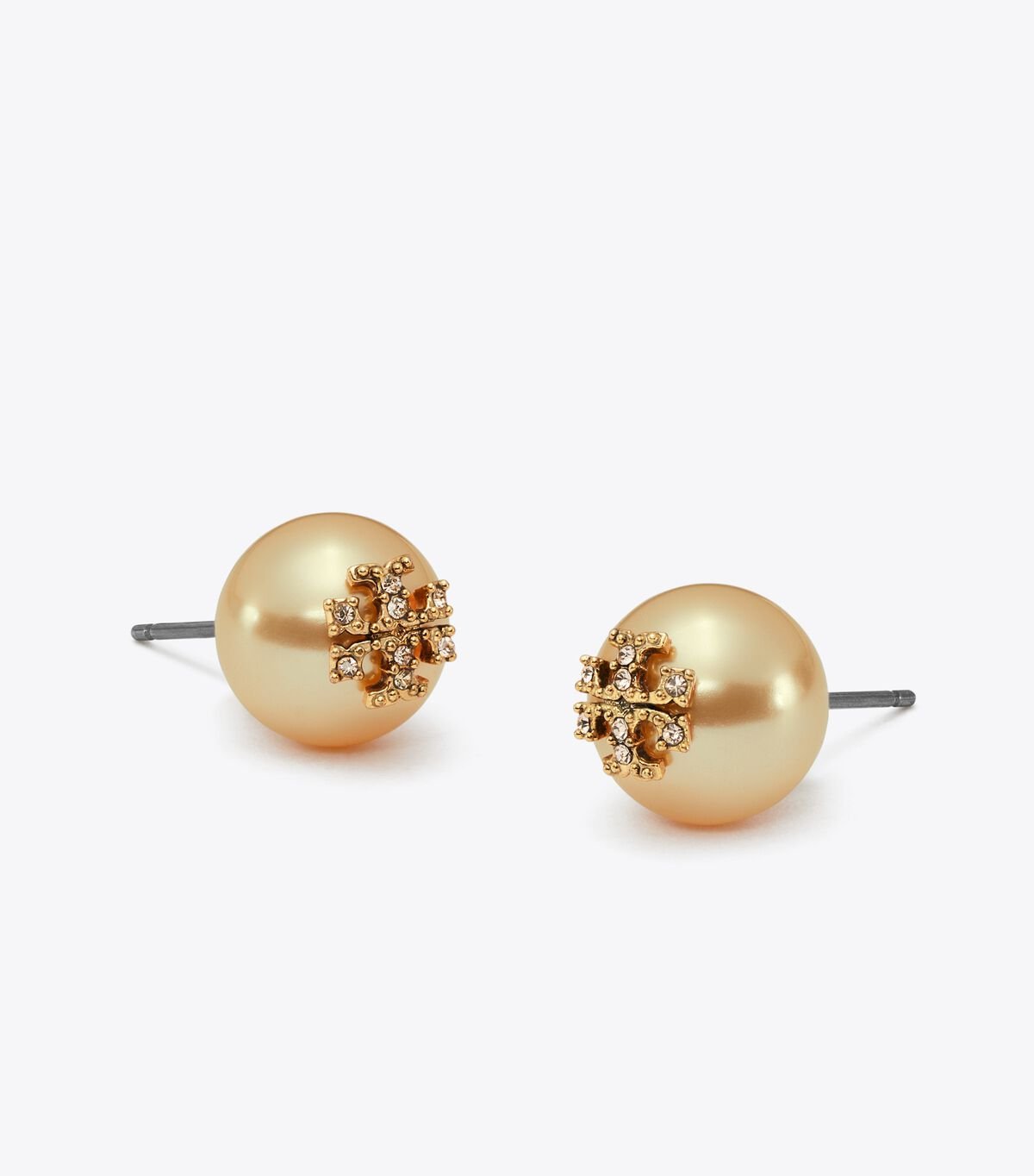 Moondance Pearl and Pave Stud Earrings tory burch moondance pearl and pave stud earrings
