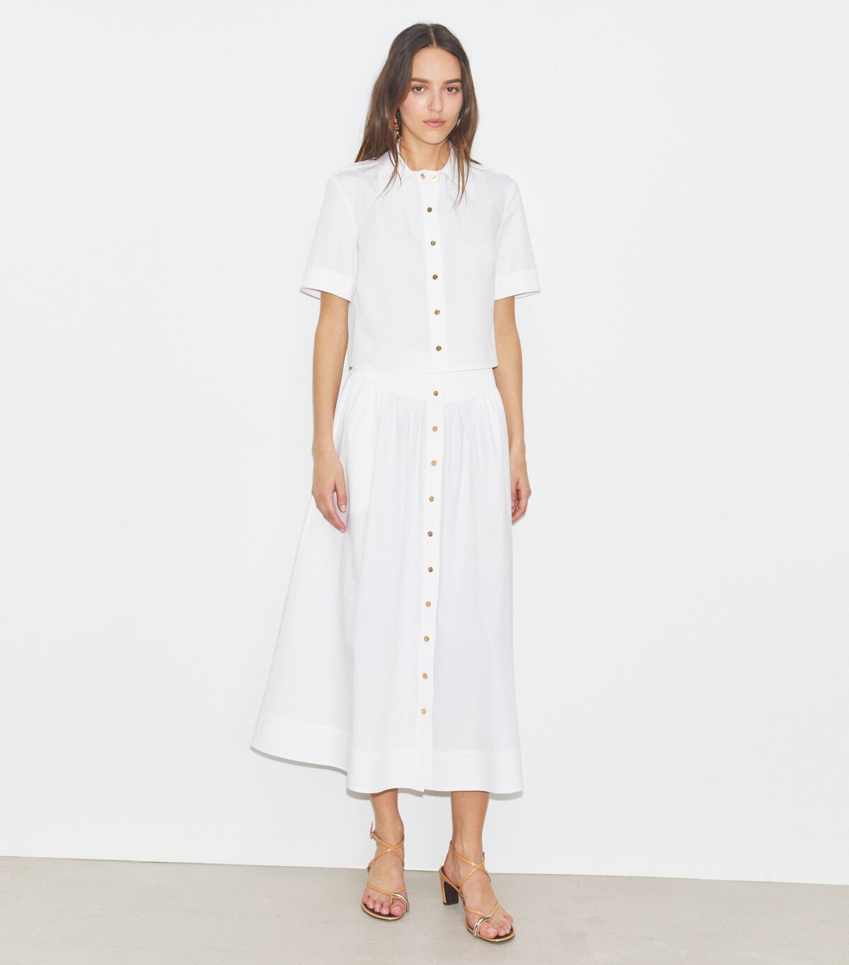 tory burch poplin skirt