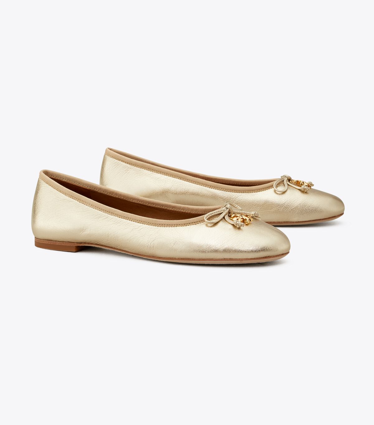 Tory Charm Metallic Ballet Flat