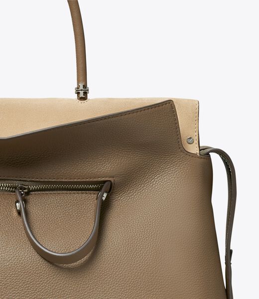 tory burch large mercer pebbled satchel