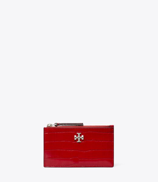 tory burch kira croc embossed zip card case