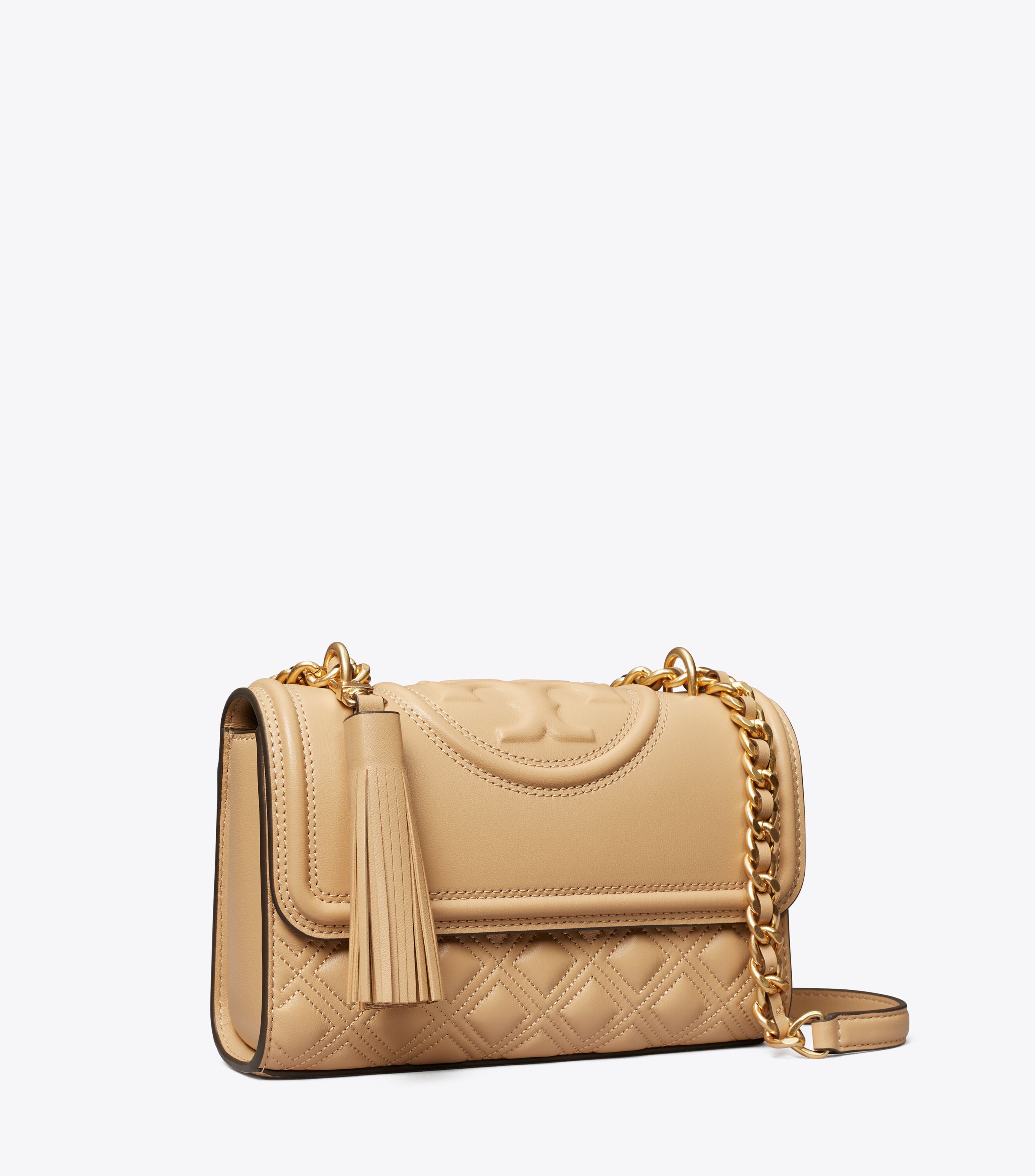 Tory burch fleming light taupe sale