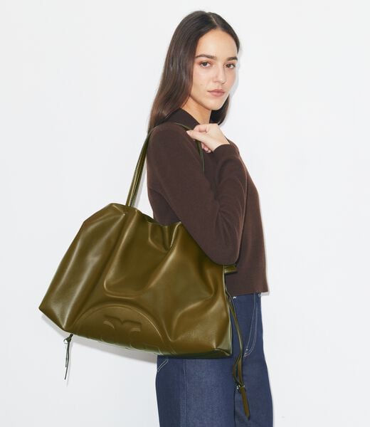 tory burch ella natuura  drawstring tote