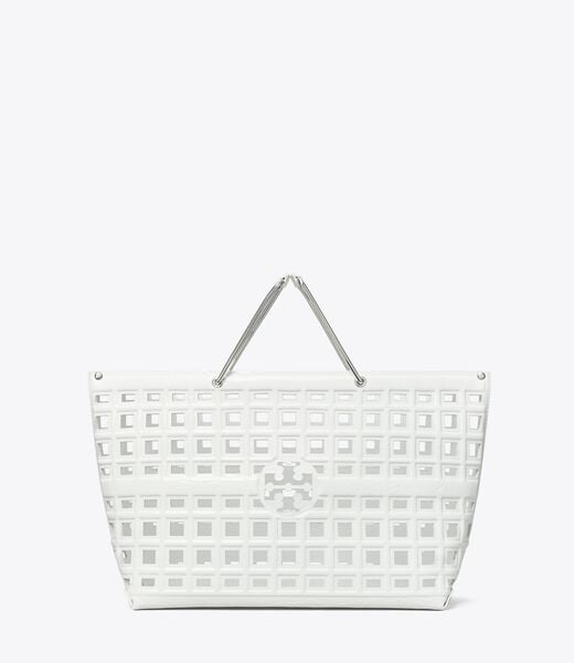 tory burch ella croc embossed market tote