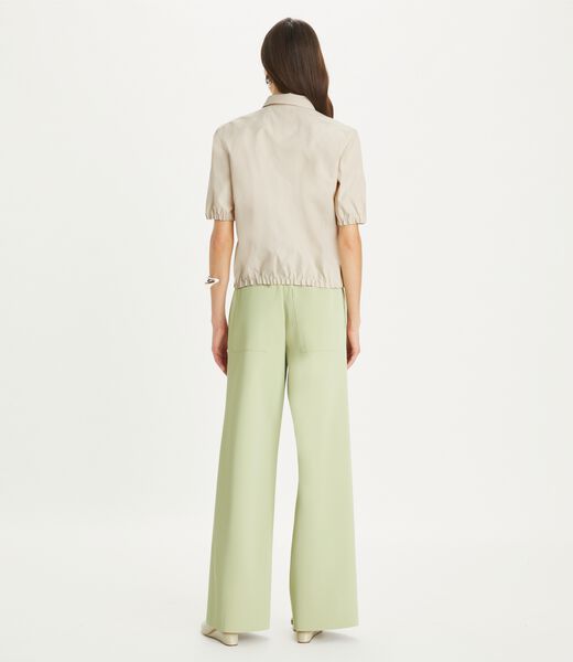 tory burch poplin zip polo