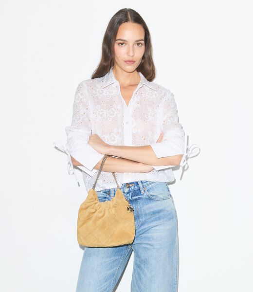 tory burch mini fleming soft suede hobo bag
