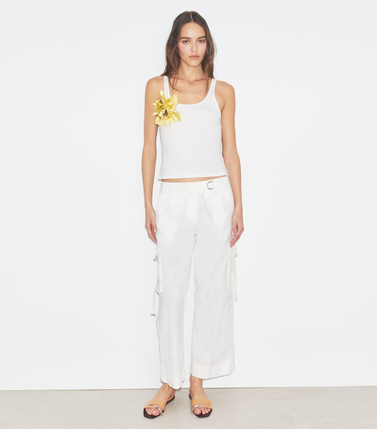 tory burch cotton cargo pant