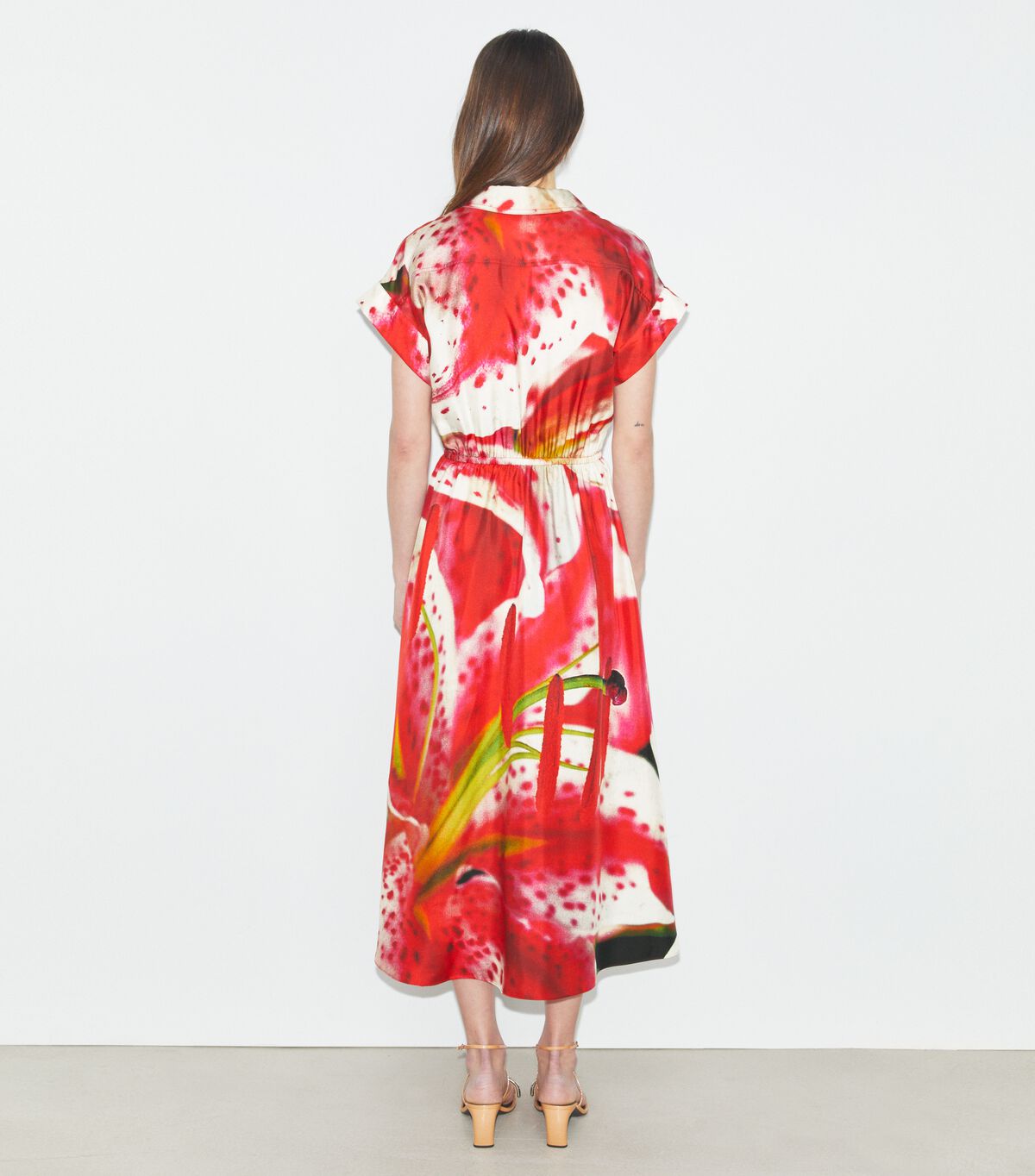 tory burch printed silk twill shirtdress