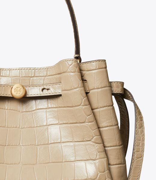 Romy Croc-Embossed Bucket Bag tory burch romy croc embossed bucket bag