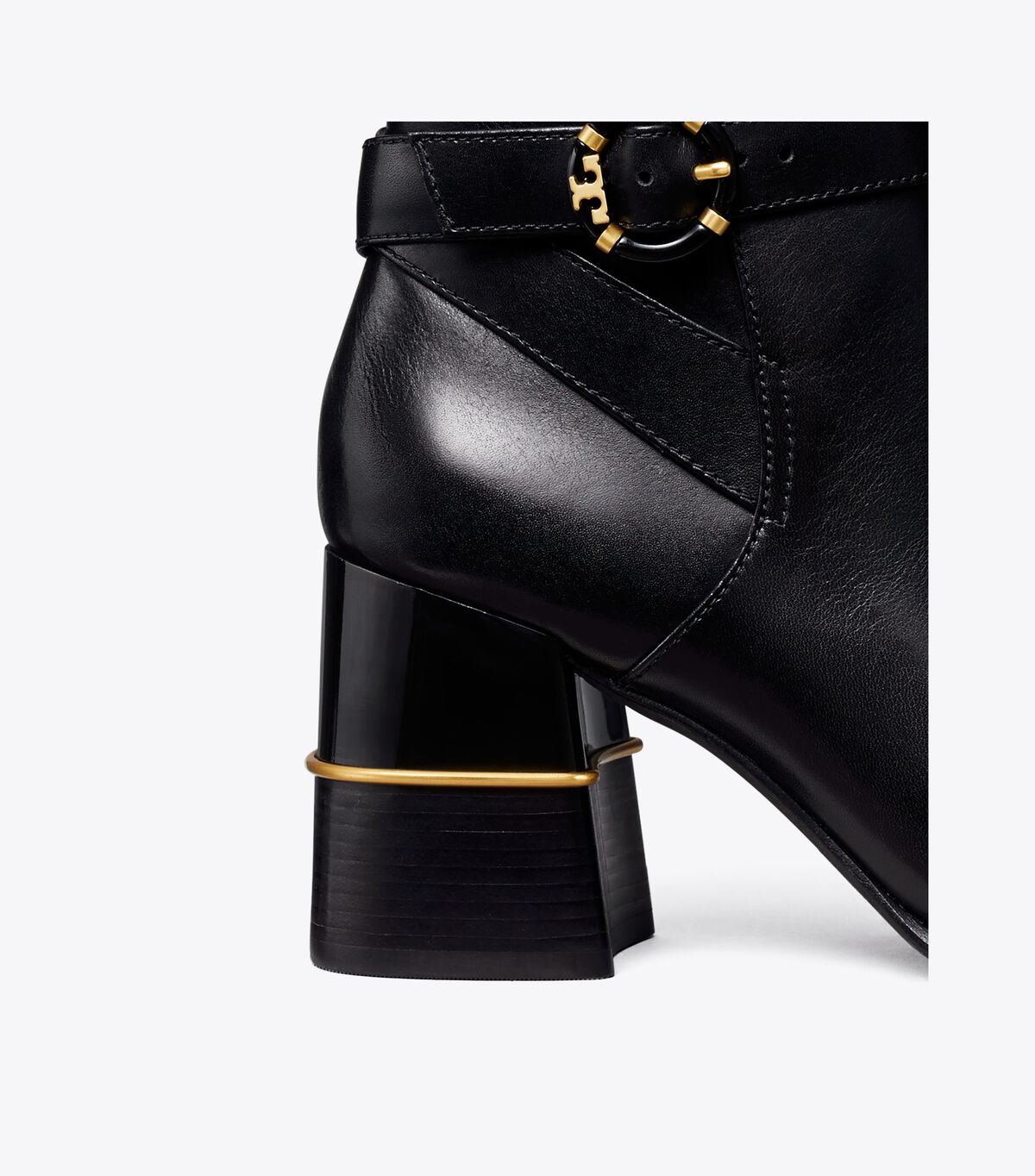 tory burch multi logo buckle boot