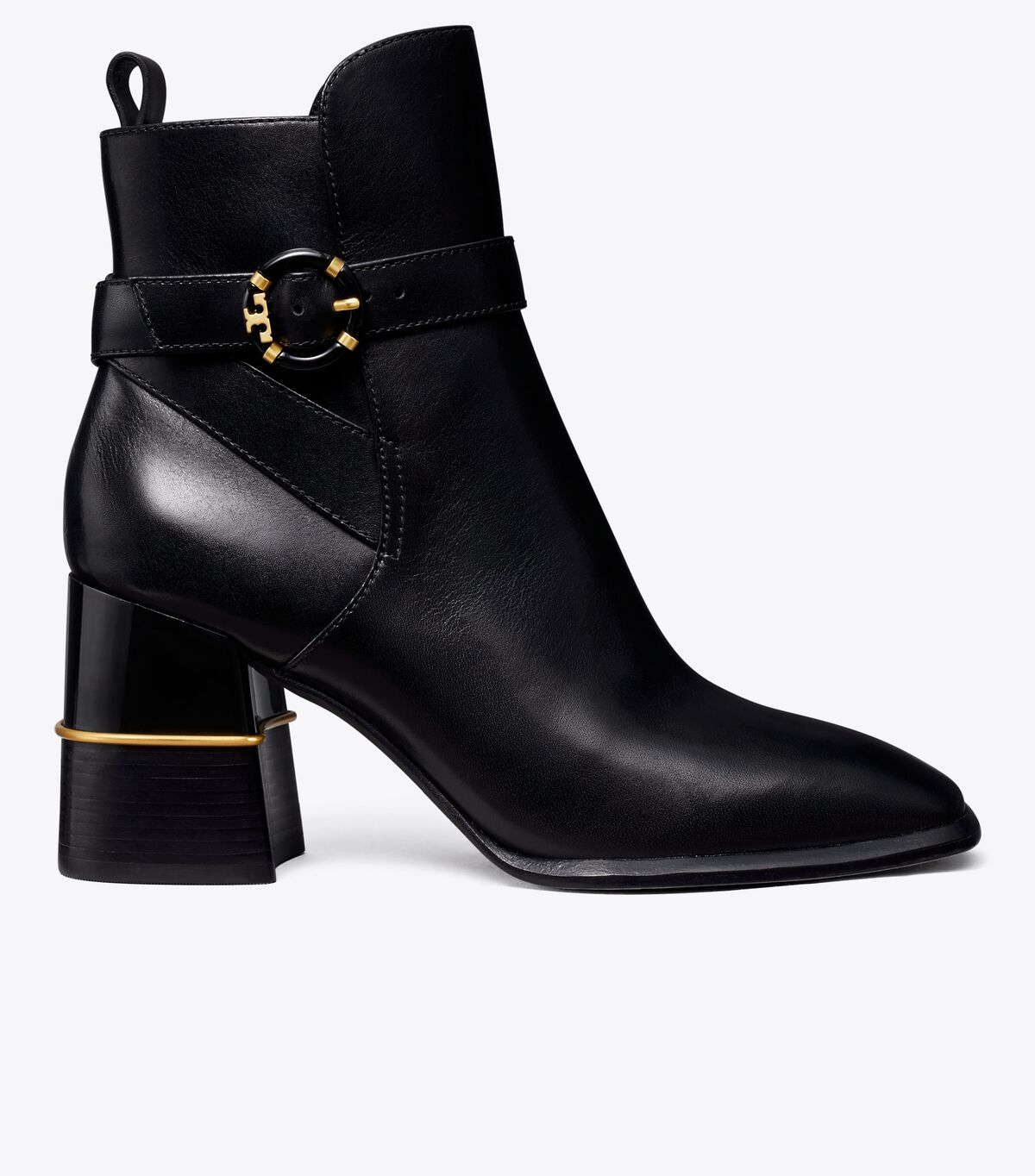 tory burch multi logo buckle boot