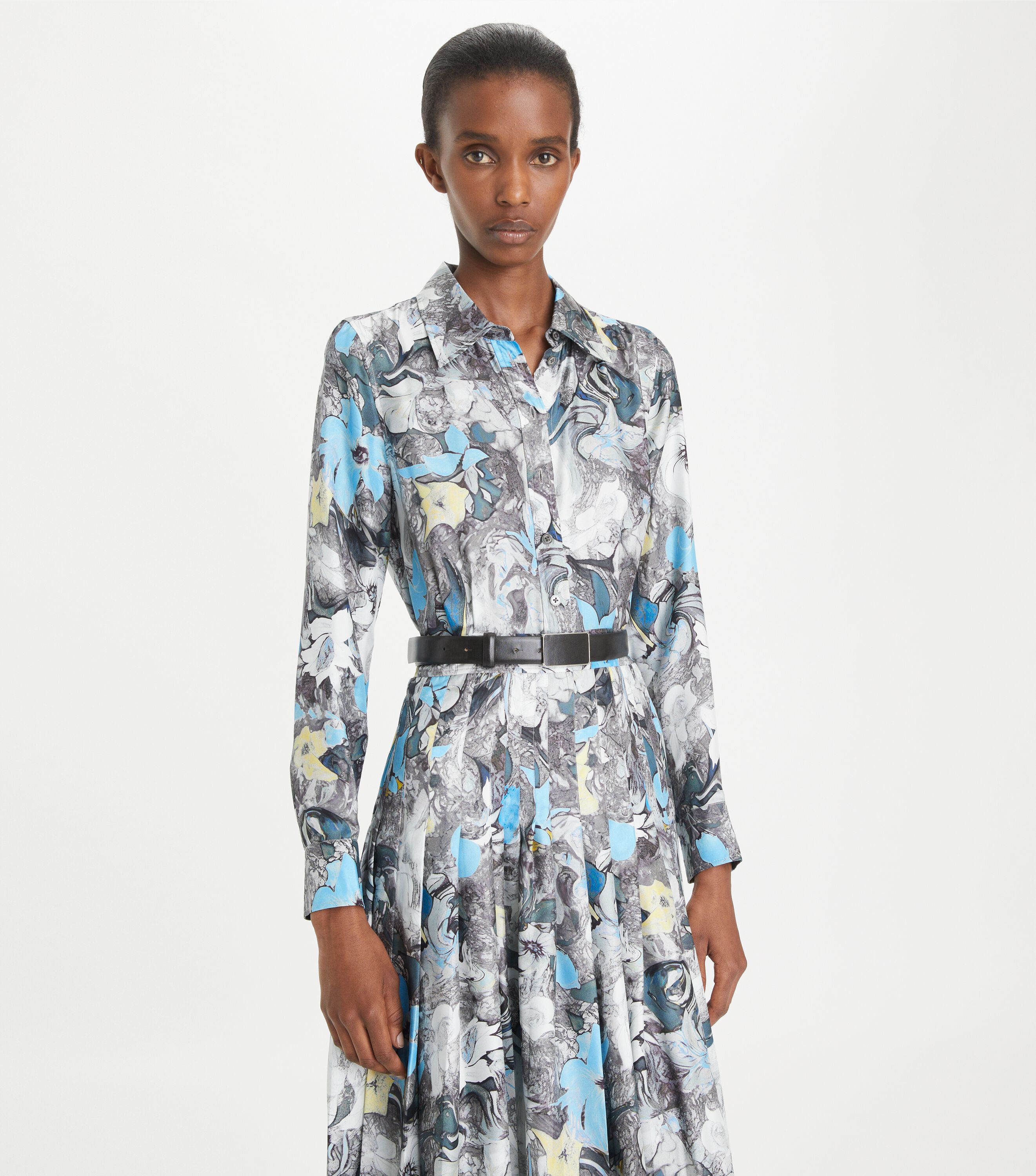 Tory Burch Printed Pleated Silk Twill Dress Tory Burch UAE
