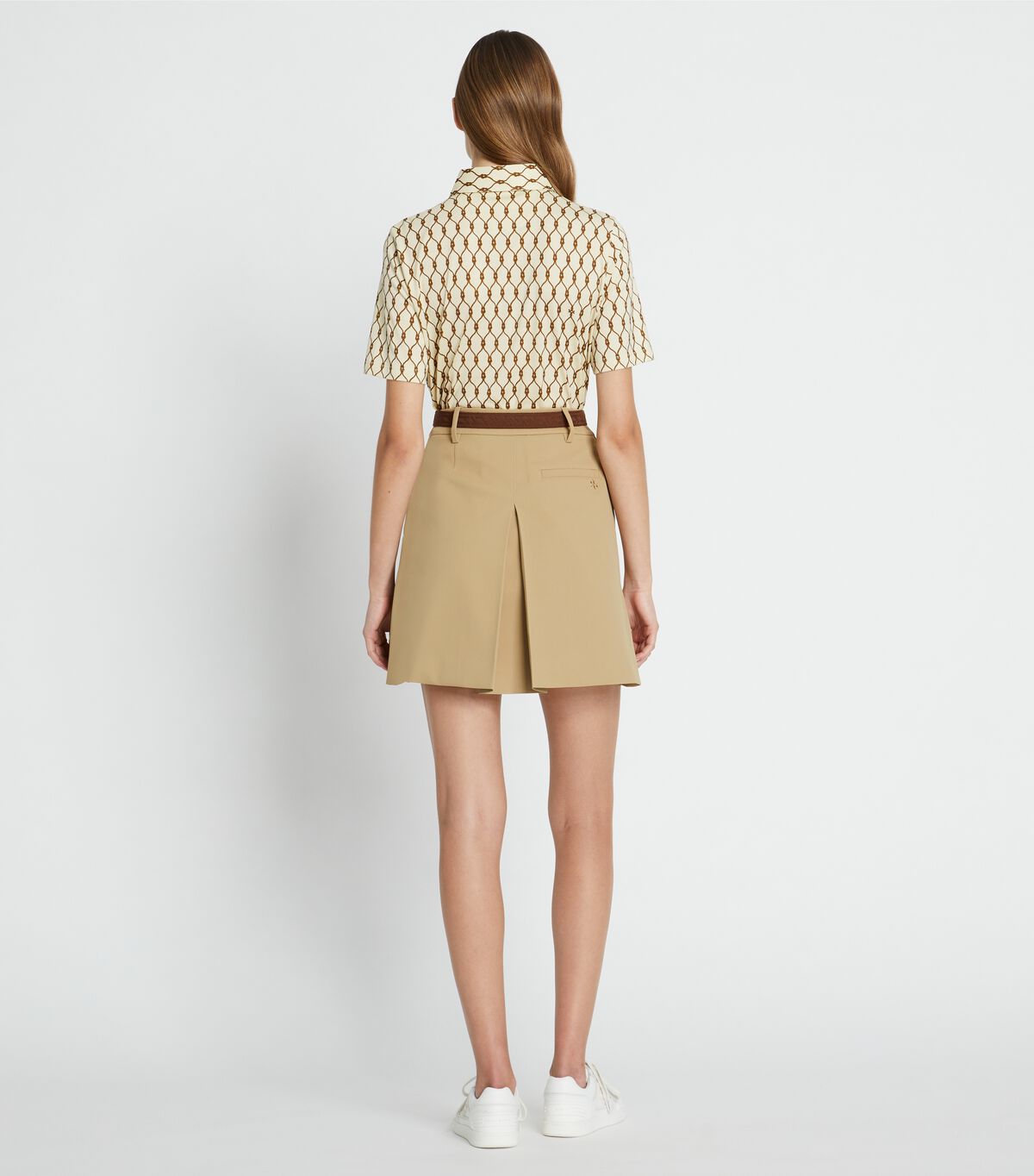 tory burch printed mercerized cotton polo