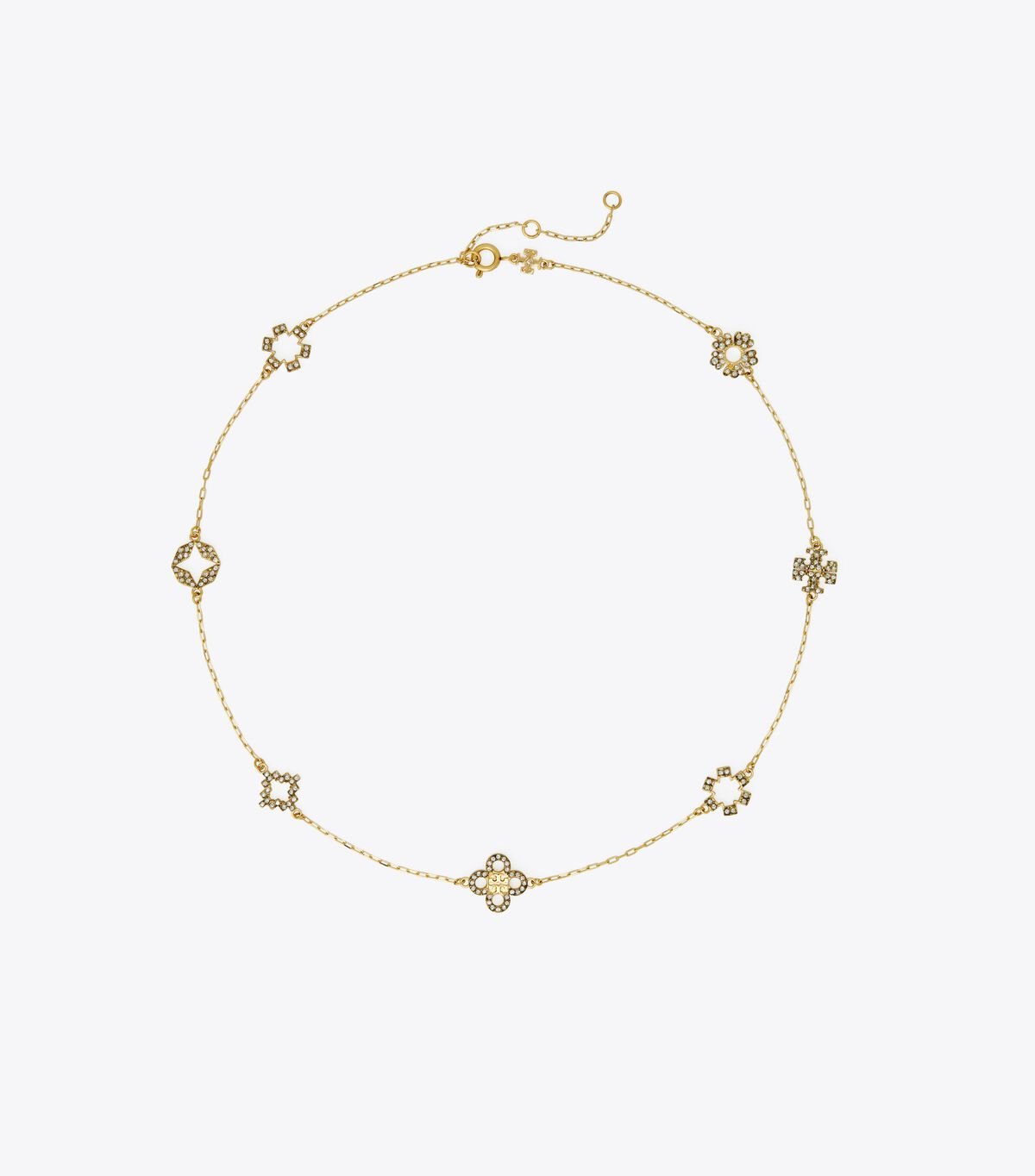 Kira Clover Pavé Necklace