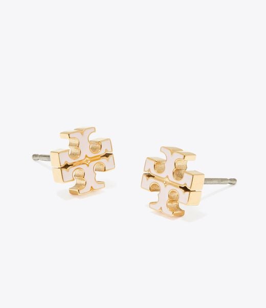 Small Icon Enamel Stud Earrings tory burch small icon enamel stud earrings