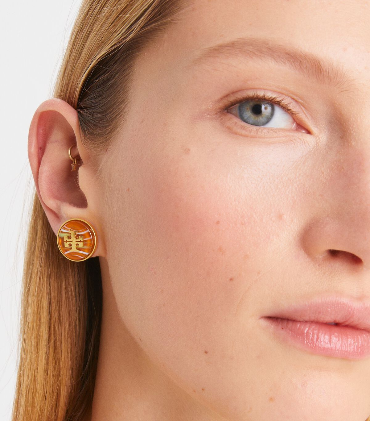 tory burch roxanne marble stud earring