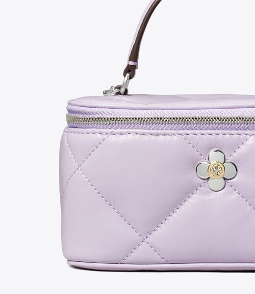 tory burch kira diamond quilt clover vanity case