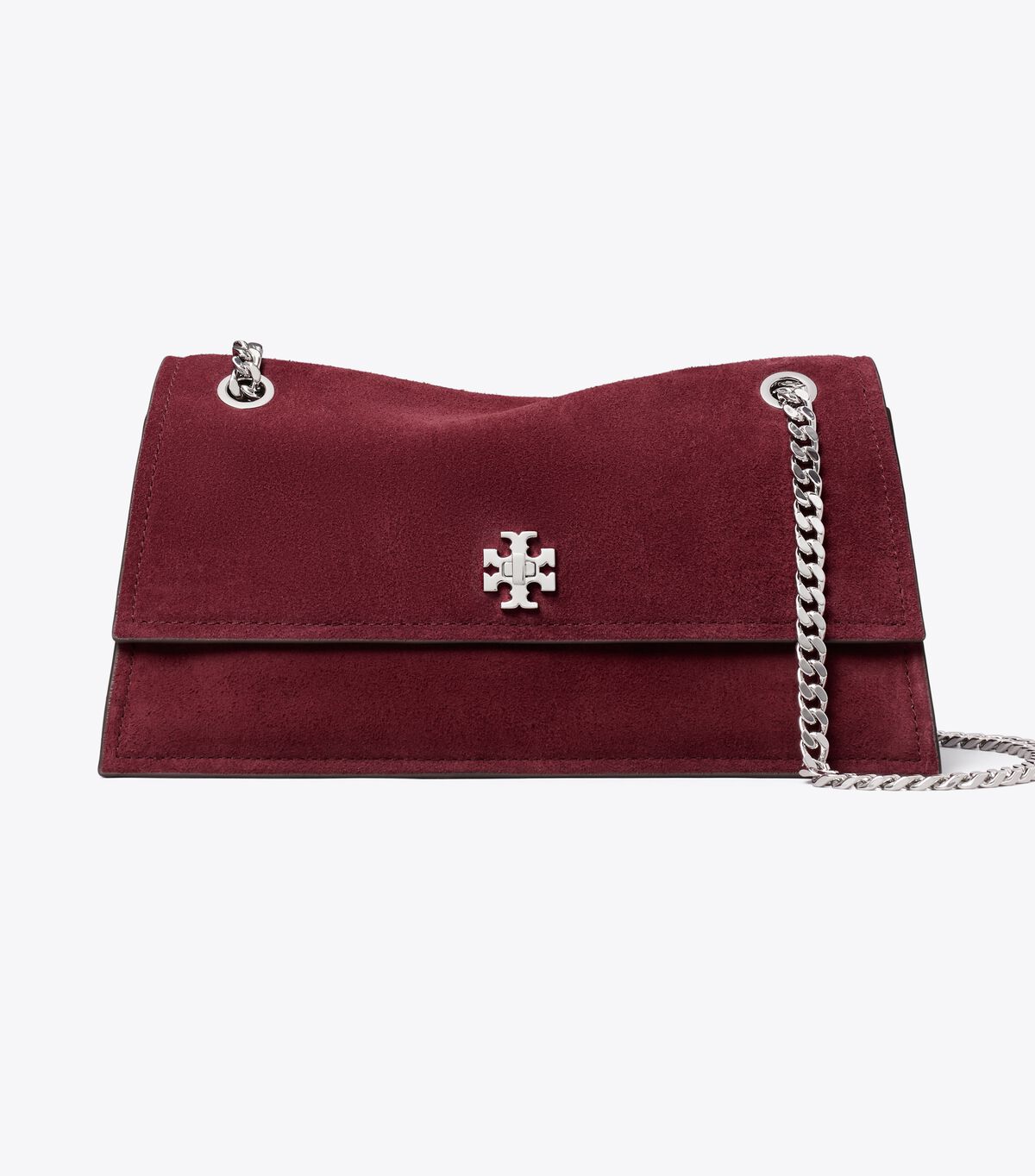 tory burch حقيبة كتف كيرا تيرنلوك من جلد الغزال