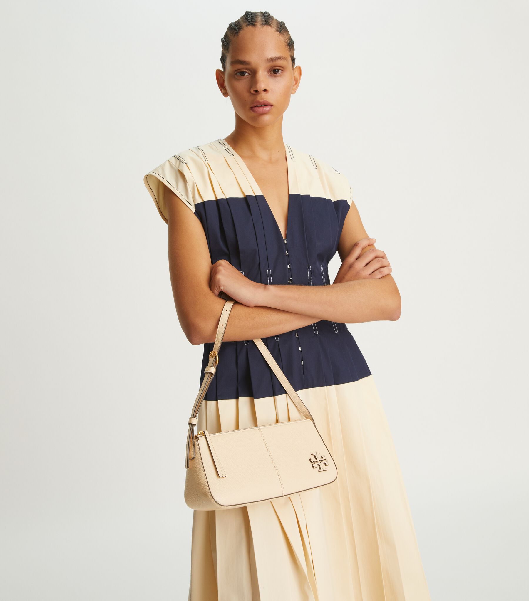 Shoulder Bag Tory Burch Gold Mcgraw Tote McGraw Wedge Bag, Brie