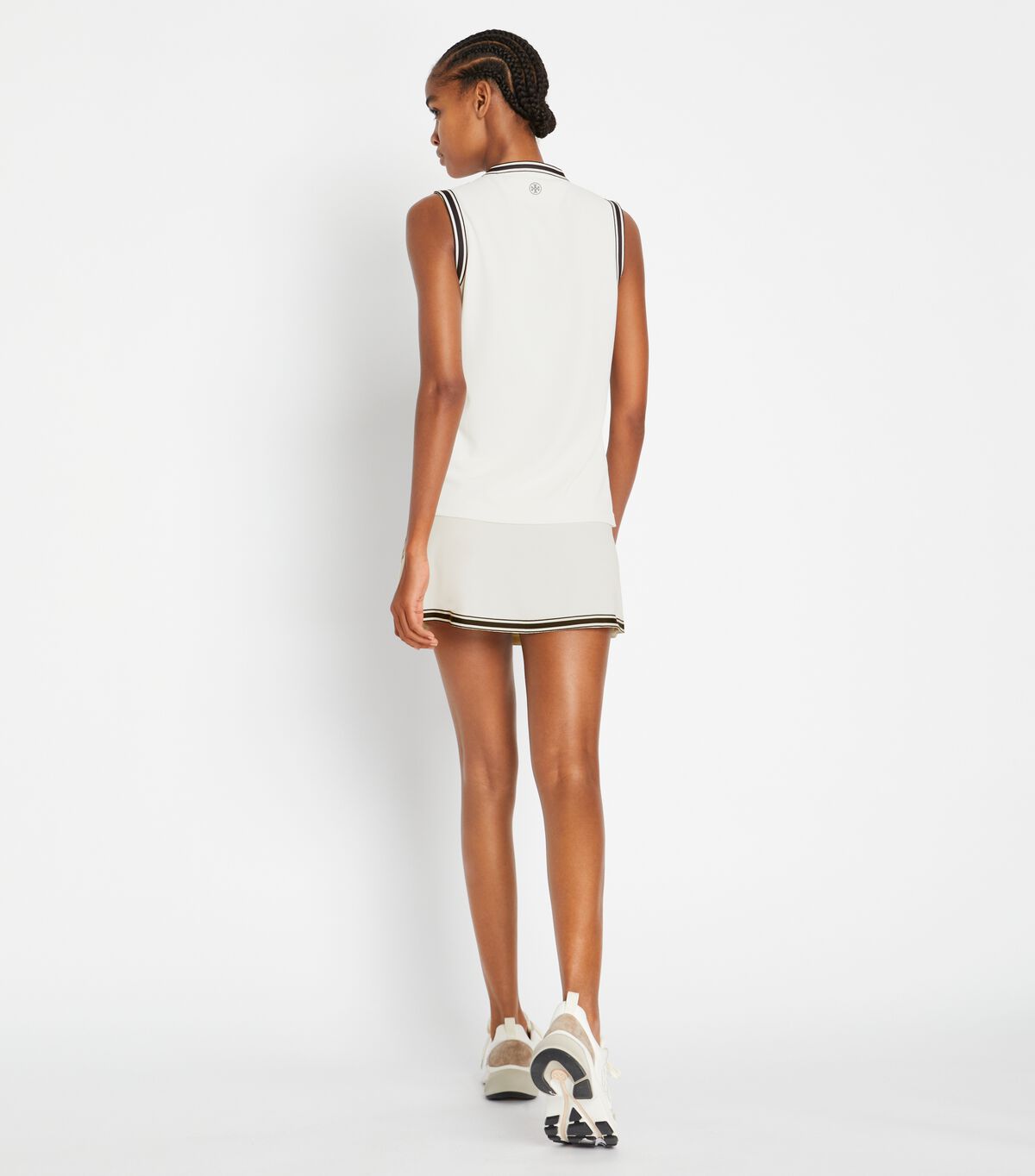 tory burch tech piqu sleeveless tunic top