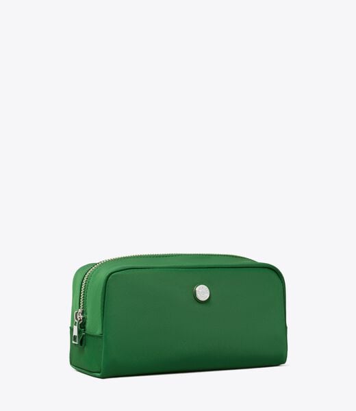 tory burch حقيبة مستحضرات تجميل متوسطة الحجم بتصميم ملتوي