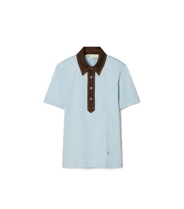 Pick Stitch Contrast Collar Polo