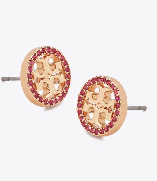 tory burch miller pave stud earrings