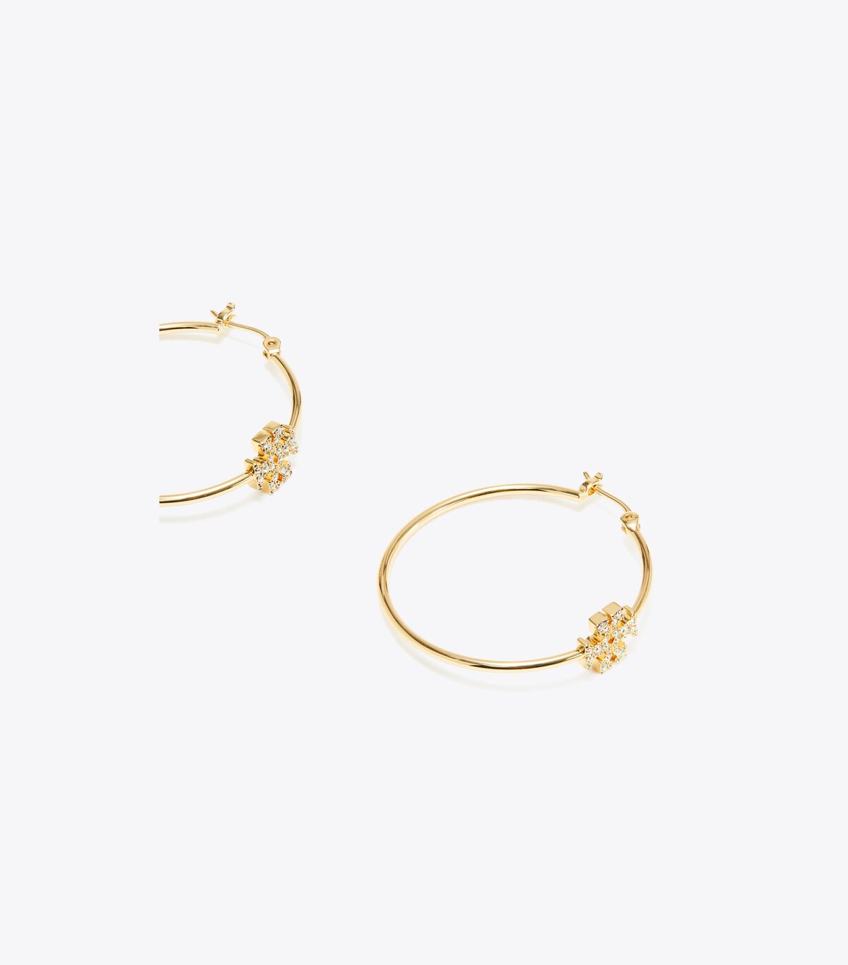 tory burch eleanor pave hoop earring