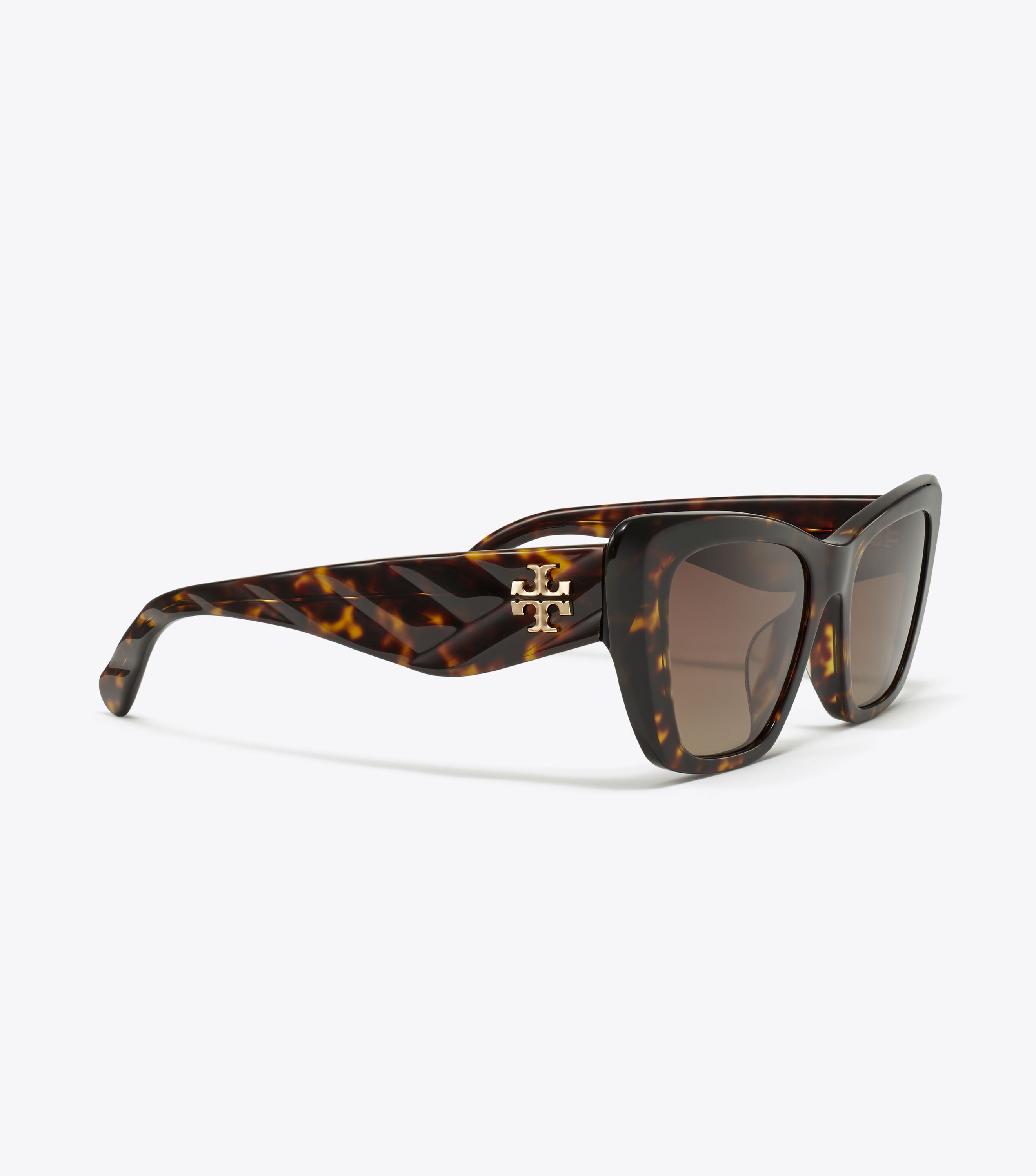 Kira Cat-Eye Sunglasses, Dark Tortoise/Brown Polar | Tory