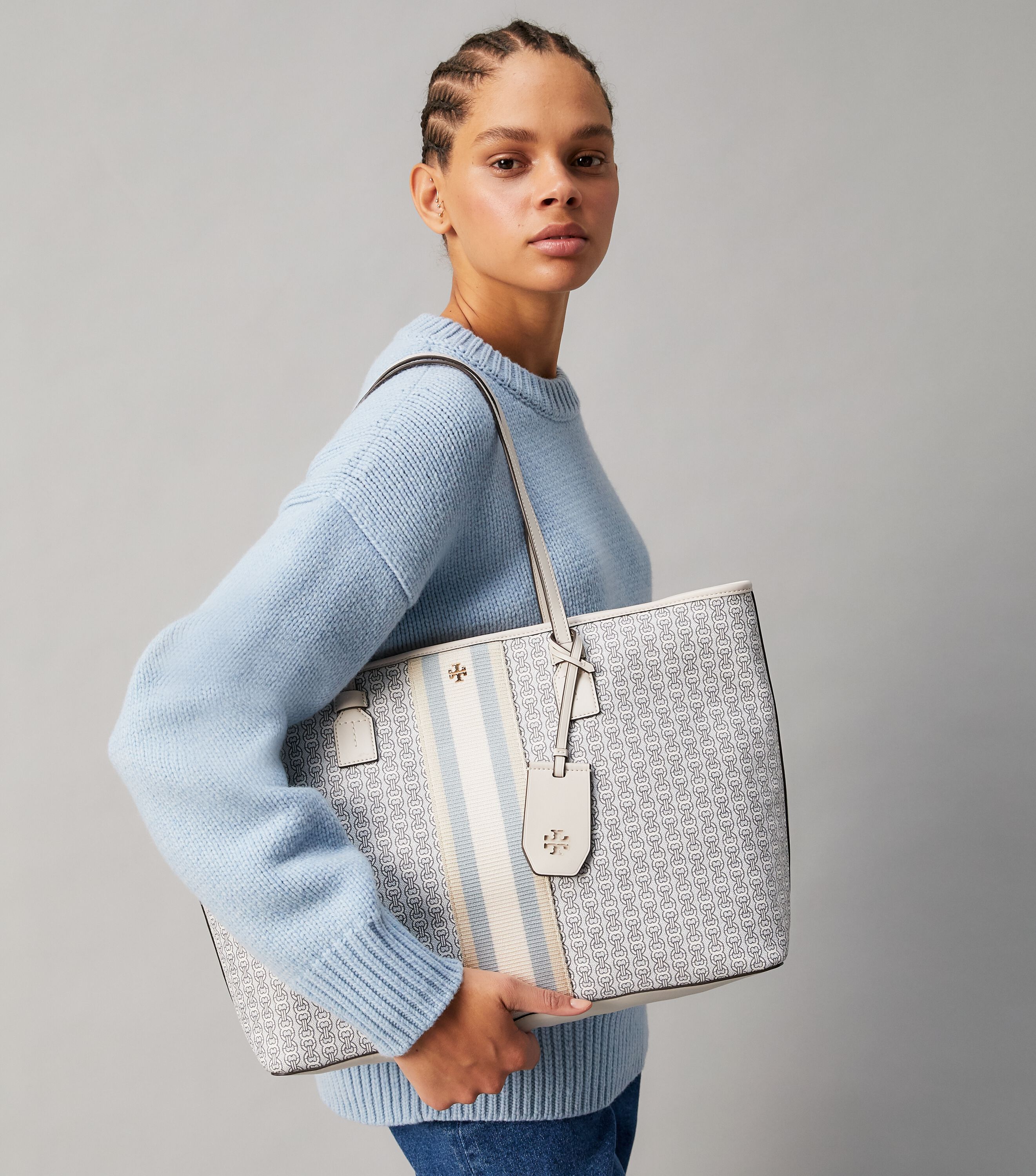 Gemini link canvas hotsell tote tory burch