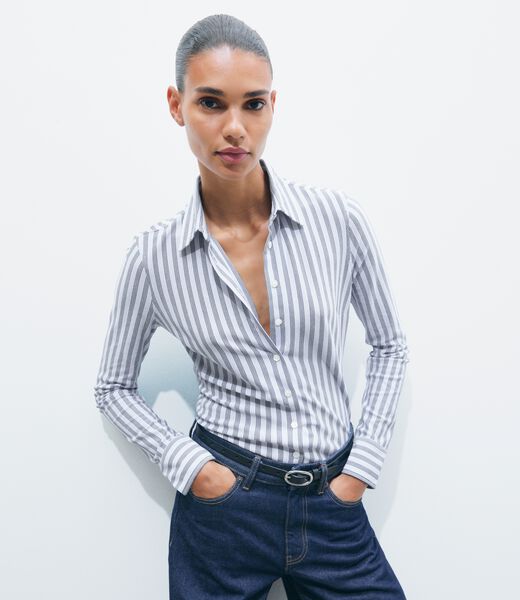 tory burch striped cotton piqu  polo shirt
