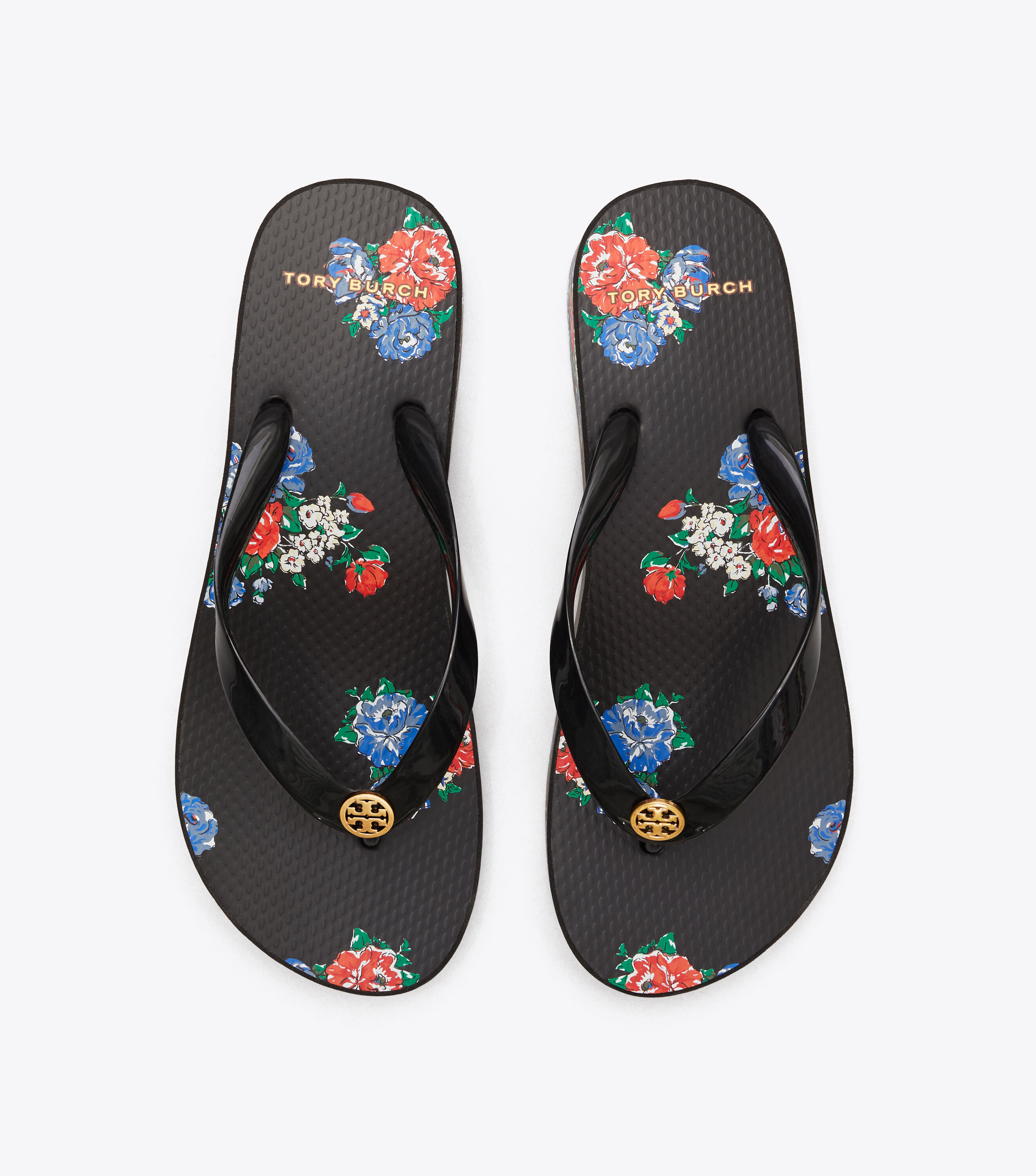 Tory burch carved shop wedge flip flop