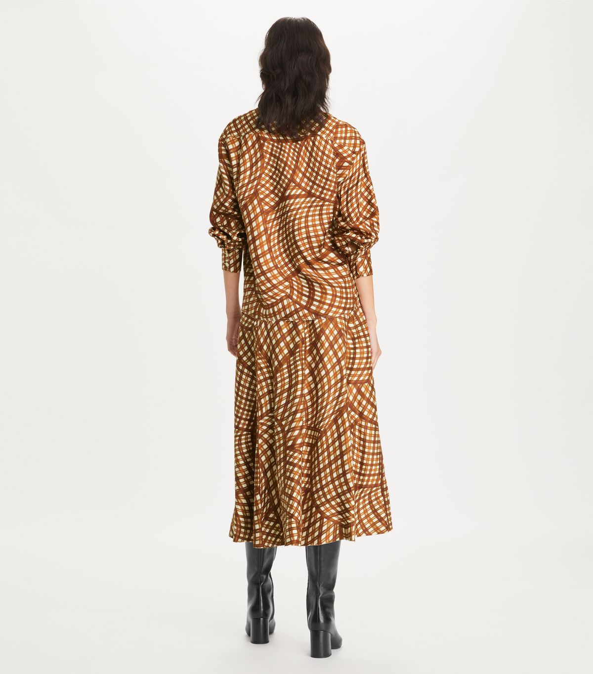 tory burch printed silk twill skirt