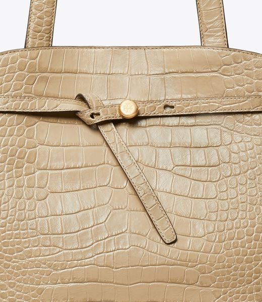 tory burch romy croc embossed bauletto