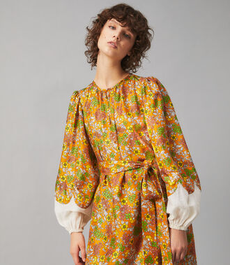 Wallpaper Floral Silk Dress
