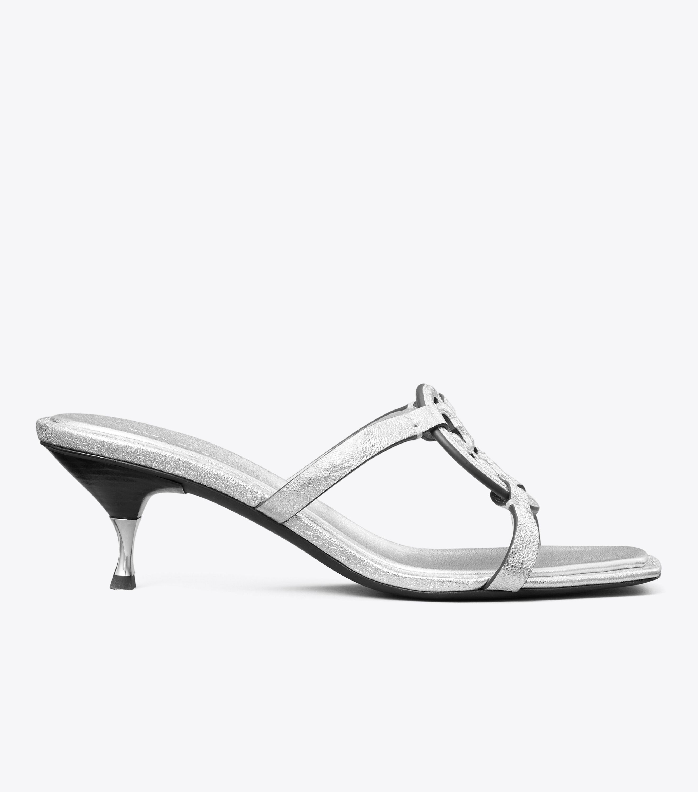 VIP★TORY BURCH ia Bombe レザー ミュール Pierced Peep-Toe Slingback: Women's Designer Heels | Tory Burch
