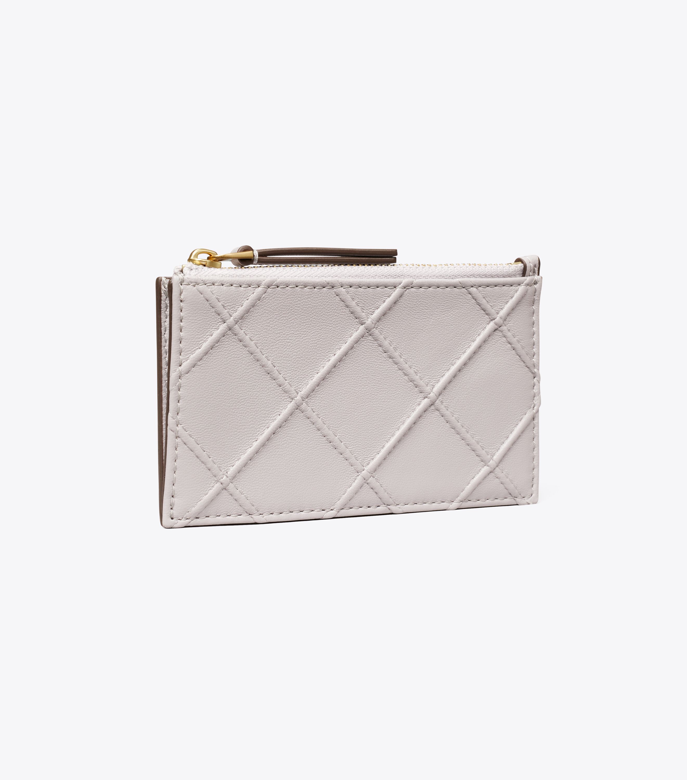 ☆☆Tory Burch☆☆ [Tory Burch] FW24 Women’s Fleming Card W Fleming Metallic Square Quilt Zip Card Case: Women's